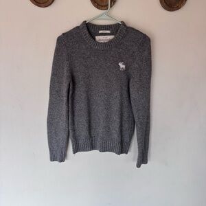 Abercrombie & Fitch grey wool blend Crew Neck Sweater size small
